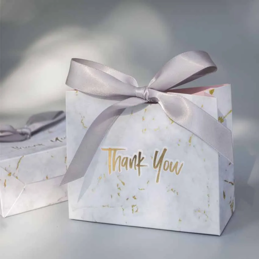 

New Creative Mini Grey Marble Gift Bag Box For Party Baby Shower Paper Chocolate Boxes Package/Wedding Favours Candy Boxes