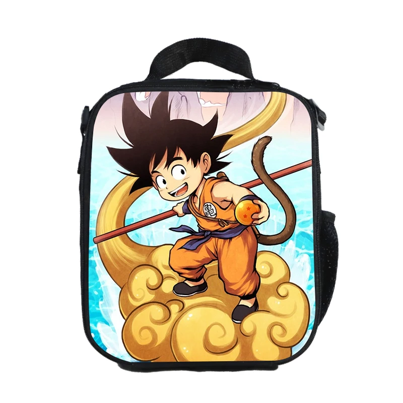 WCB-QLZ44 Аниме «Жемчуг дракона» "Ланч-бокс" Goku Saiyan контейнер для еды для хранения коробки, футляр контейнер органайзер для мальчиков и девочек, сумка для обеда - Цвет: WCB-QLZ44