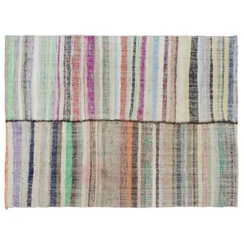

Handmade Multicolor Vintage English Striped Rug Area Rug 181x248 Cm-5'11''X8'2''