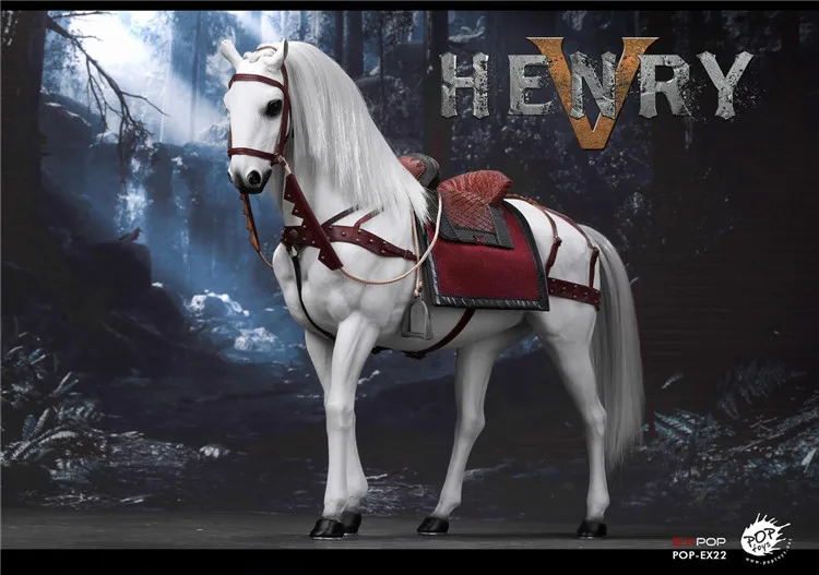 [ESTARTEK] POPTOYS EX22 1/6 король Англии Генрих V с двойными головками 12 дюймов Коллекционная Фигурка игрушечные фигурки хобби подарок - Цвет: THE warhorse only