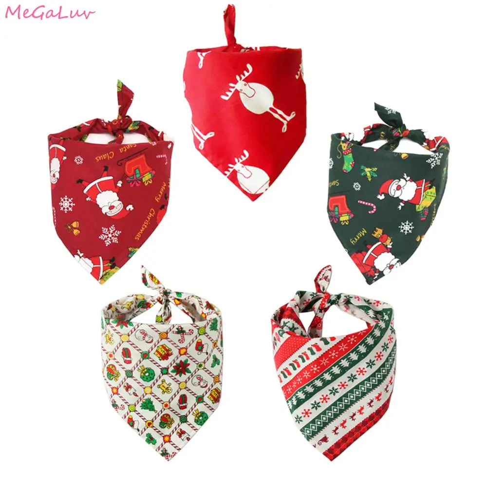 

1pc Summer Pet Dog Cat Bandana Small Large Dog Bibs Towel Scarf Triangular Bow Ties Print Puppy Pet Grooming Costume Supplies