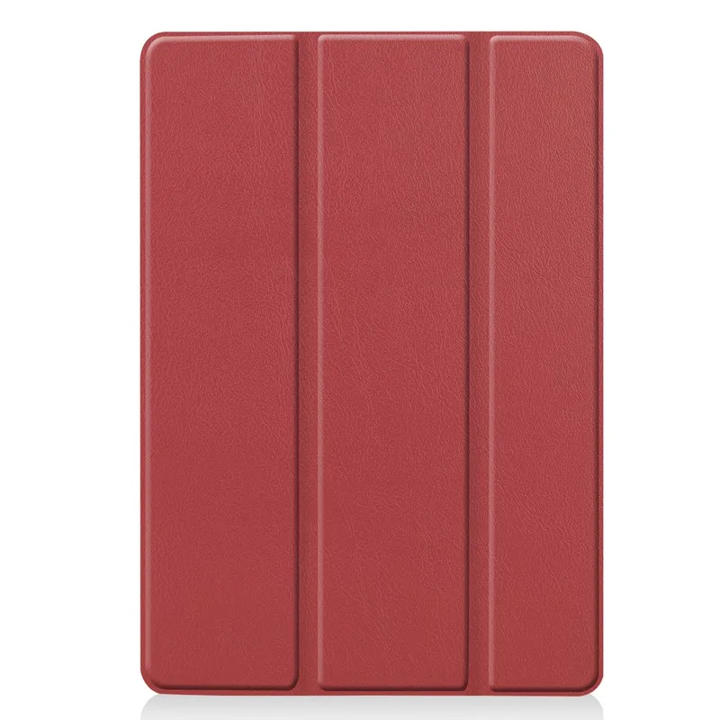 Коричневый 10,2 дюймов чехол для планшета для IPad 7th Gen 10," сплошной цвет ПУ кожа Folio Tri-Fold Fundas защитный чехол для IPad 7 - Цвет: Коричневый