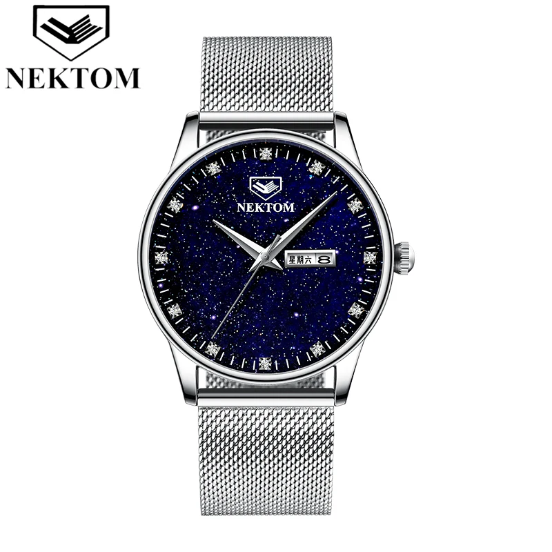 NEKTOM2020 Minimalist Starry Sky Fashion Men's Watch Ultra-thin Luminous Waterproof Simple Creative Watch Business Quartz Clock NEKTOM2020 Minimalist Starry Sky Fashion Men's Watch Ultra-thin Luminous Waterproof Simple Creative Watch Business Quartz Clock
