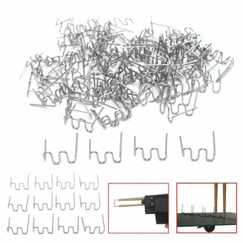 

400Pcs Wave Staples Silver Pre-cut Repair Welder Replacement Accessories