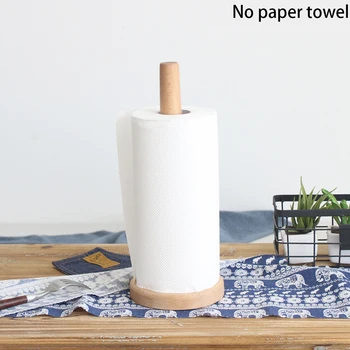 

Holder Roll Wooden Beech Durable Kitchen Tools Round Storage Rack Paper Towel Stand Organizer