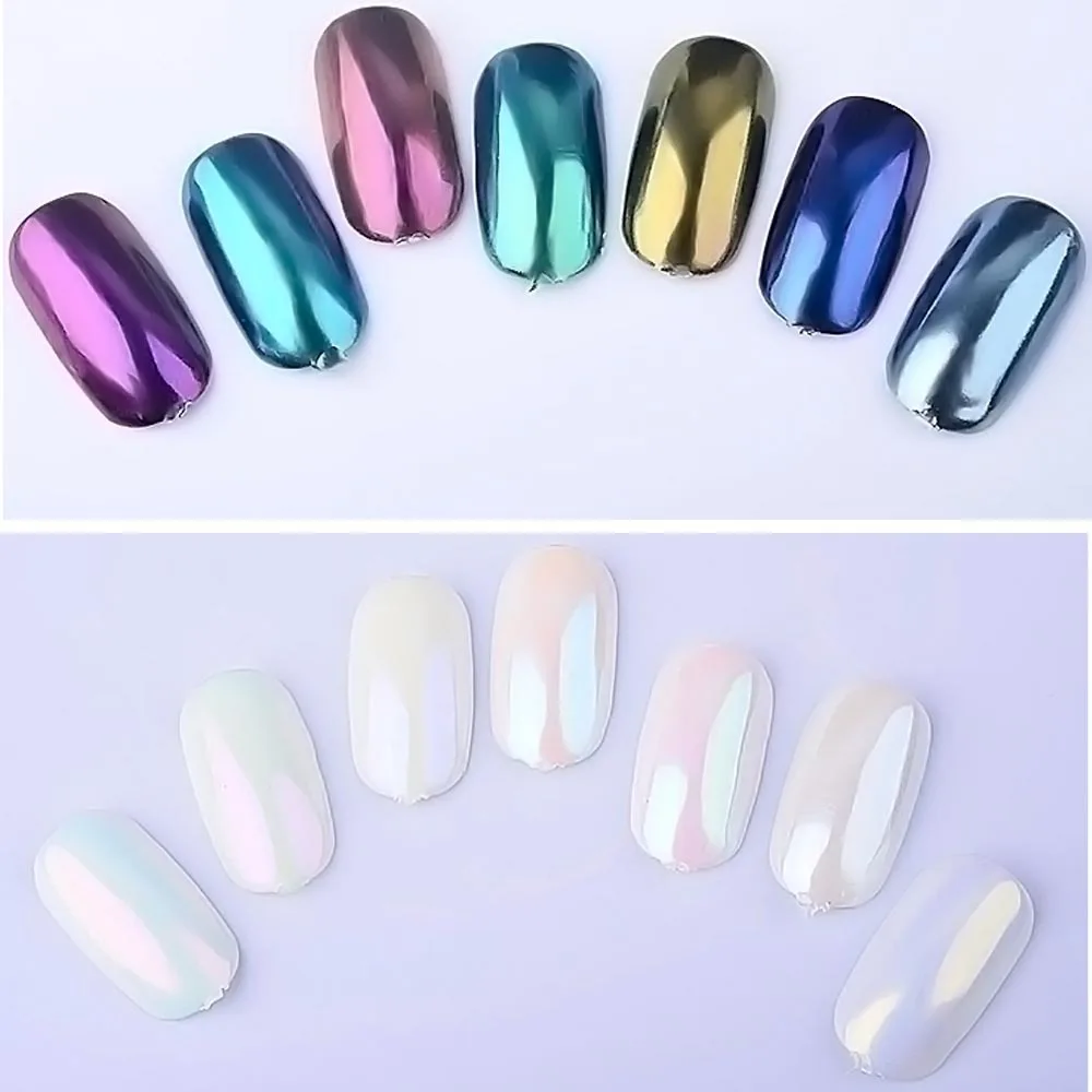 

1g Pearl Powder Nail Art Glitter Mirror Mermaid Effect Chrome Pigment UV Gel Polish Shimmer Dip Dust DIY Nails Decor