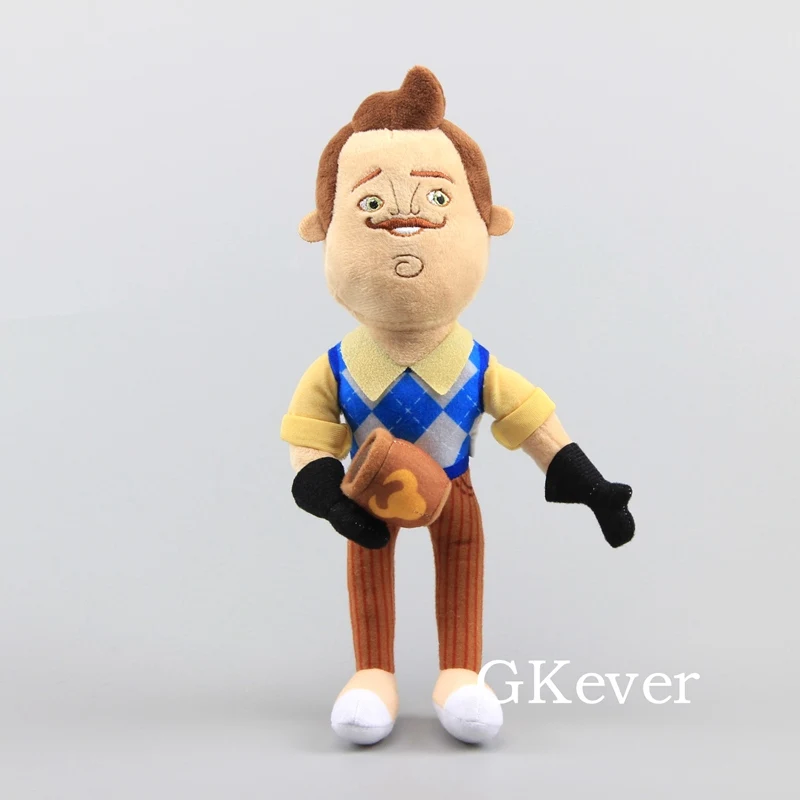 10 'ཕ см Hello Neighbor плюшевые куклы игрушки соседский фартук Тесак и кофе мягкая