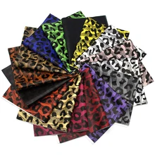 20*34 см леопардовая искусственная кожа с тиснением тканевые простыни для изготовления сумочки серьги проекты, 1Yc8081