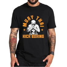 Kickboxing Muay Thai T-Shirt Combat Sports Gym Essential Tee Tops 100% Cotton EU Size Casual Homme Camiseta