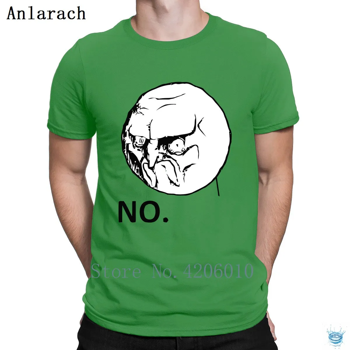 No Meme Rage Face, футболка, семейная, креативная, милая, новинка, футболка для мужчин, хлопок, хип-хоп,, Классическая - Цвет: Green