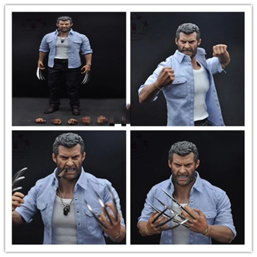 

Burning Soul 1/6 Hugh Jackman Wolverine Logan Full Set Figures Angry Version Head&Body&Clothes and Accessories Gifts Collections