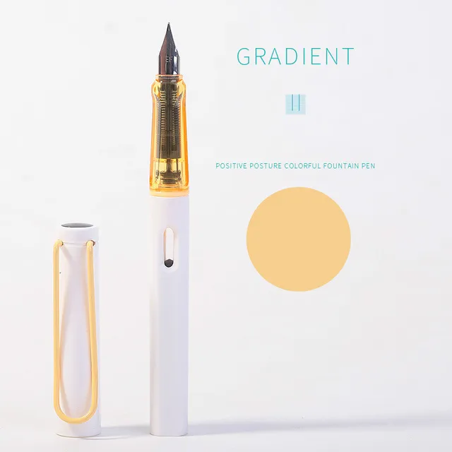2021 New Fountain Pen Fashion Popular Plastic Colorful Classic Business Gift Ink Pens Nice Office Pen Gift Gradient Color 649