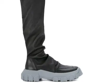 

men boots Elastic boots winter new shoes men work riding boots thick Bottom snow shoes men casual shoes high boots for outdoor