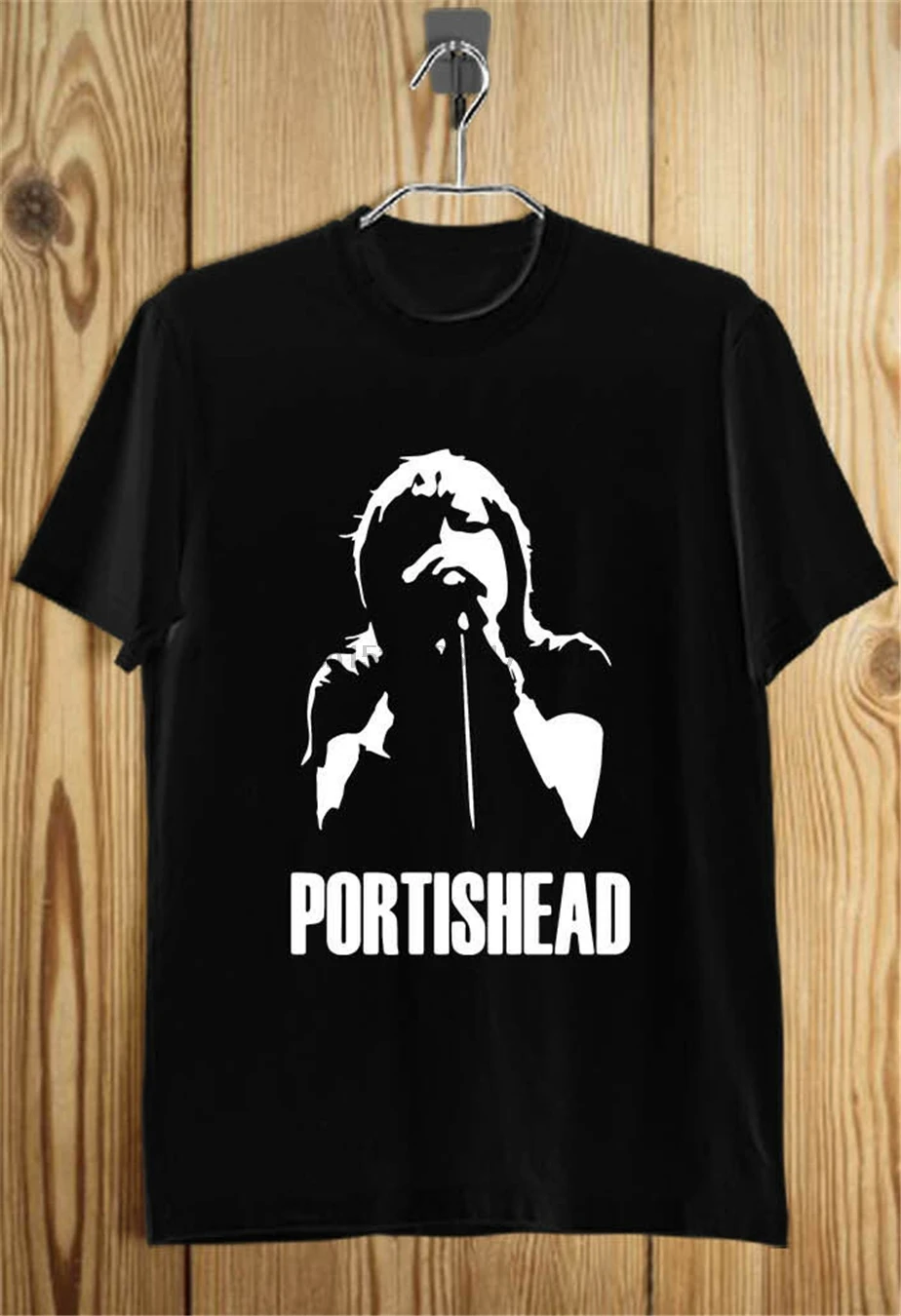 Мужская футболка Portishead с логотипом группы черная белая S-2Xl B унисекс свободная |