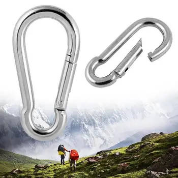 Preise 4 Stücke Candy Farben Karabiner Aluminium Legierung D Ring Schlüssel Kette Karabiner Haken Frühling Snap Clip Haken Keychain Klettern Ausrüstung