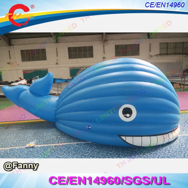 

6m long Blue giant inflatable whale for sea park decoration Advertising Inflatables whale replica cartoon,free air ship