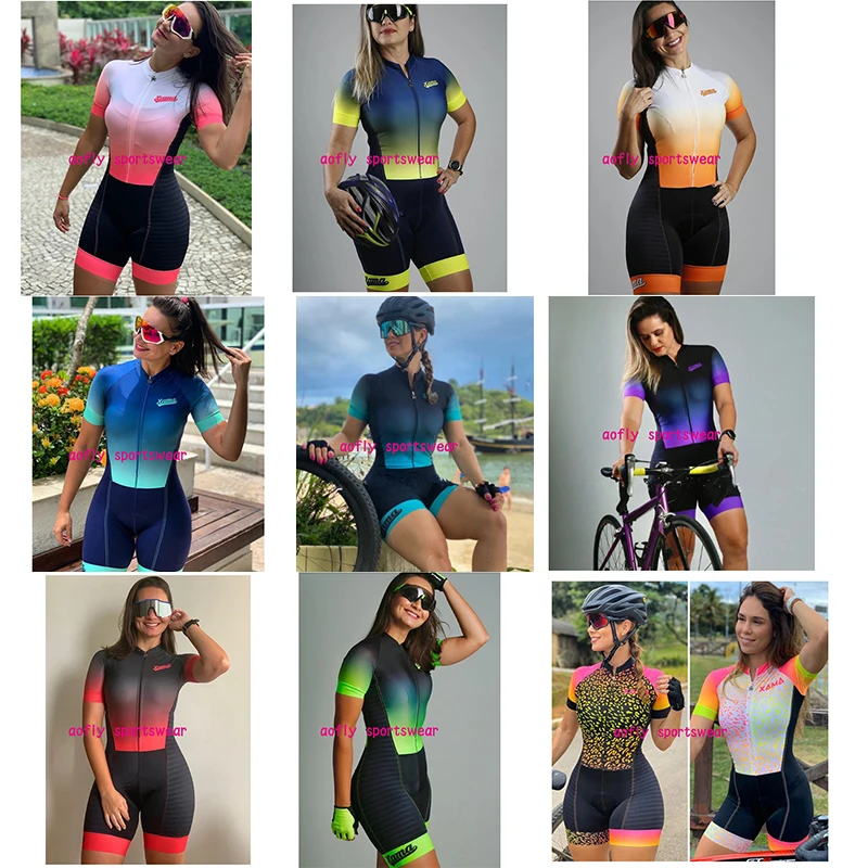 2020 Macacão Ciclismo Feminino XAMA женские короткие Велосипеды Джерси скафандр наборы для