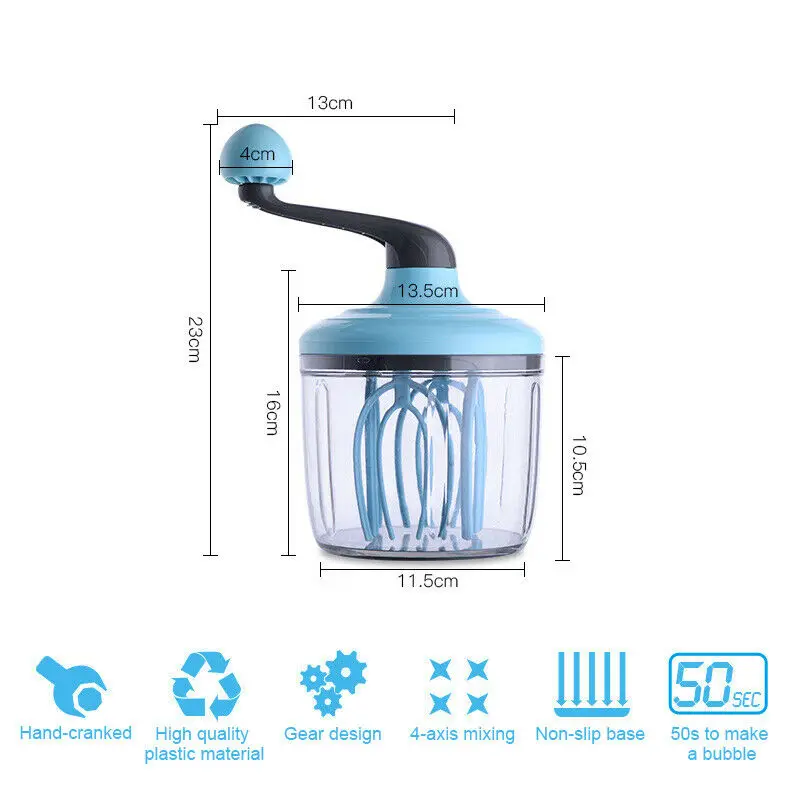 Ручные длинные Кривошипные приспособление для взбивания яиц ручной перемешивания сливочного масла миксер кухонные аксессуары