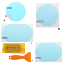 Автомобильная противотуманная пленка, 1 пара, водостойкая, гидрофобная, для заднего вида, зеркальная защитная пленка, 4 размера