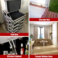 KAK 4 ชิ้นปิดบานพับตู้ 6 กก.ถึง 10 กก.Bench ของเล่นกล่องฝาปิดสนับสนุนแก๊ส Strut ตู้ครัวประตูสนับสนุนฮาร์ดแวร์ 2