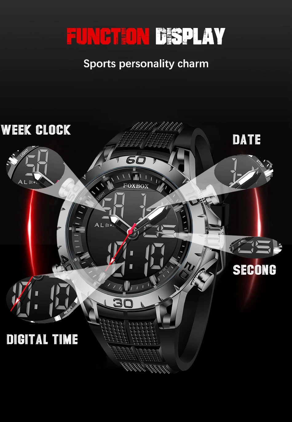 2022 LIGE New Men Watch Dual Display Sports 30M Waterproof Digital Watches Wristwatch Quartz Watch for Men Relogio Masculino+Box