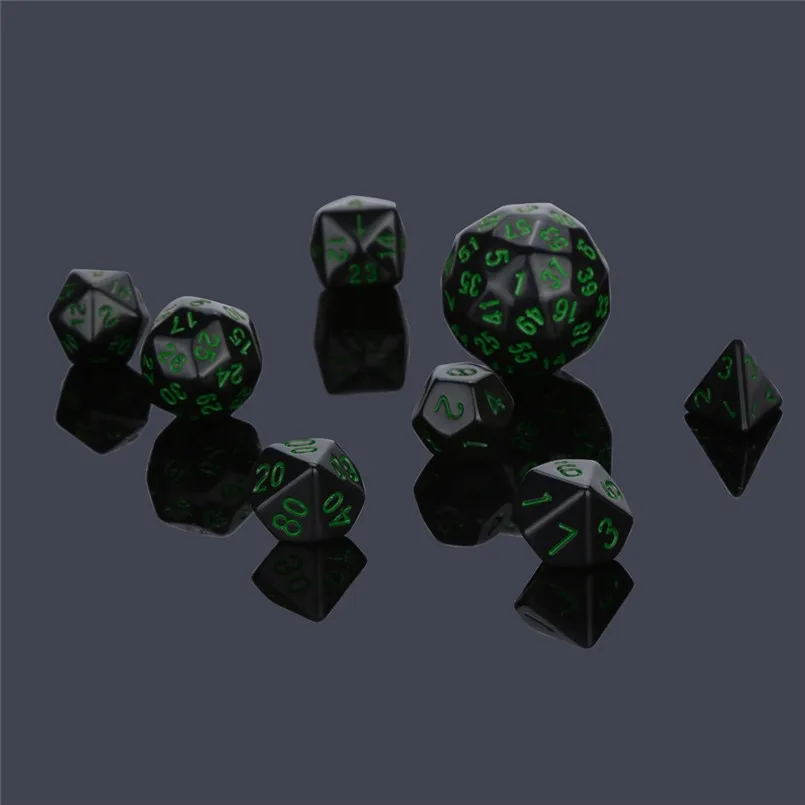 10Pcs dice sets with 60 facets dados poliedricos  fun party game polyhedron D60 multi-faceted acrylic dice dados de rpg 30A20 (9)