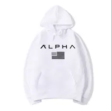 Осень новое поступление высокая Alpha Industries спортивная одежда с принтами Мужская толстовка хип-хоп мужской пуловер с капюшоном одежда с капюшоном