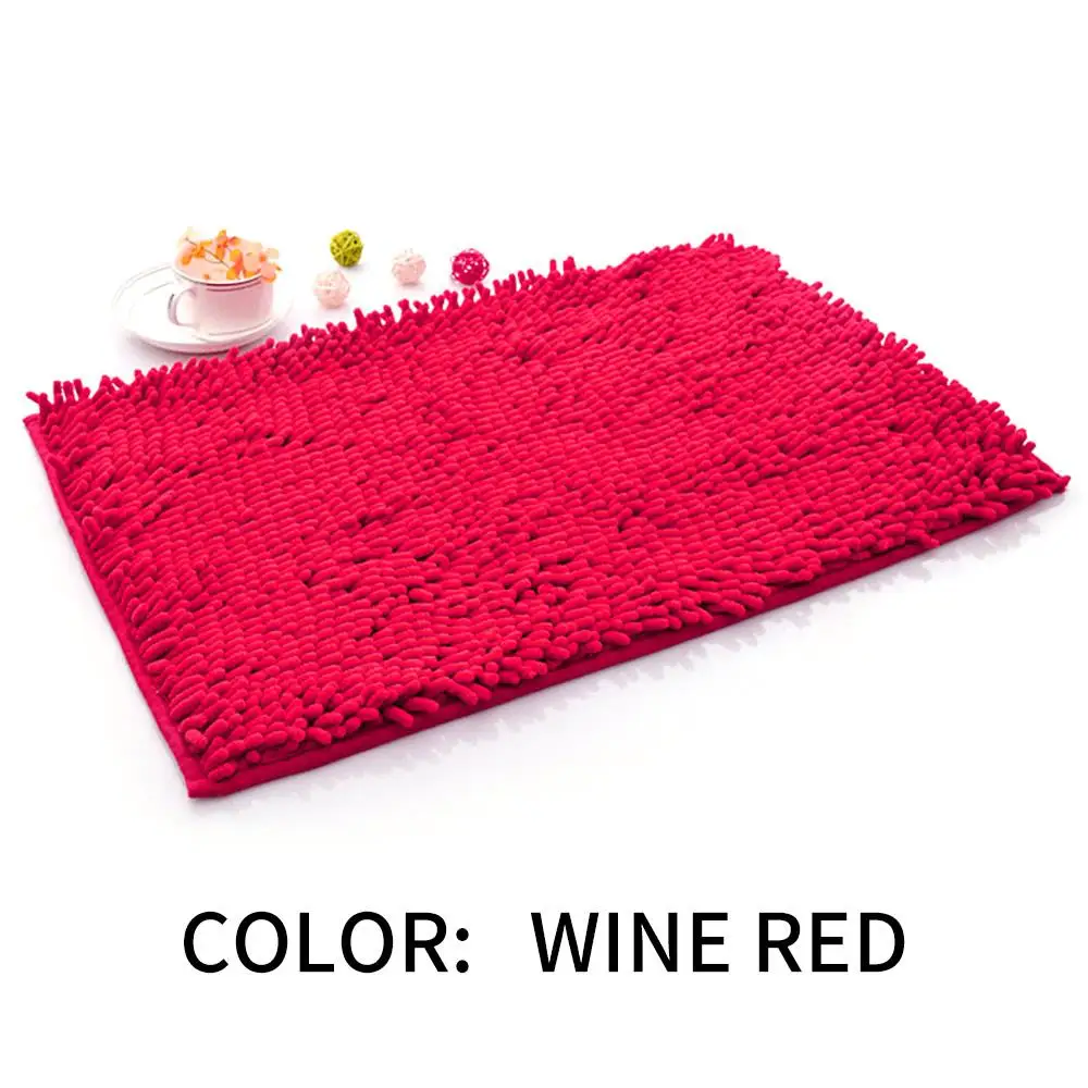 wine red Коврик для ног, коврик для двери, удобный портативный мягкий коврик 60*40 см, синель 25 мм, товары для дома, кухни, дома, гостиной - Цвет: wine red