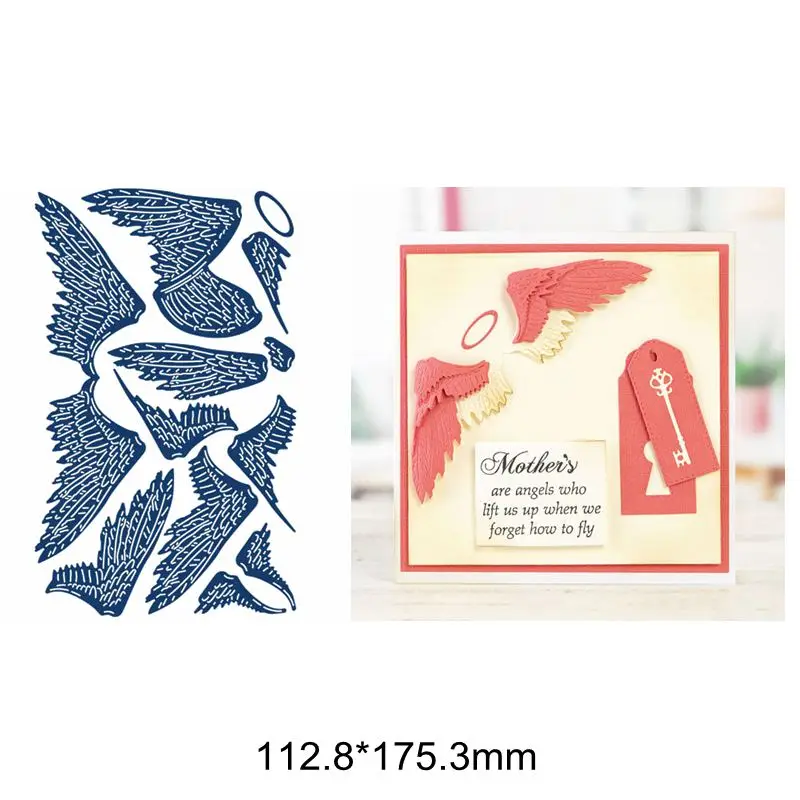 

Holy God Angel Mix Feather wing Layered Frame Metal Cutting Dies Embossing Paper Decoration Cards New Stencil Hot Selling Dies