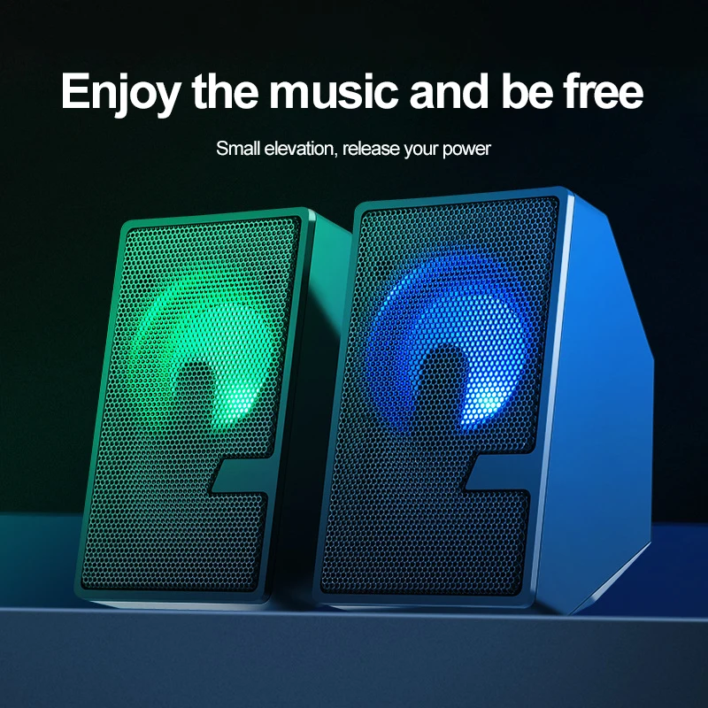 3. 5mm+USB Computer Speakers 2 Pieces PC Elevation Angle Horns For Laptop Desktop Phone Audio Speaker Multimedia Loudspeaker | Электроника