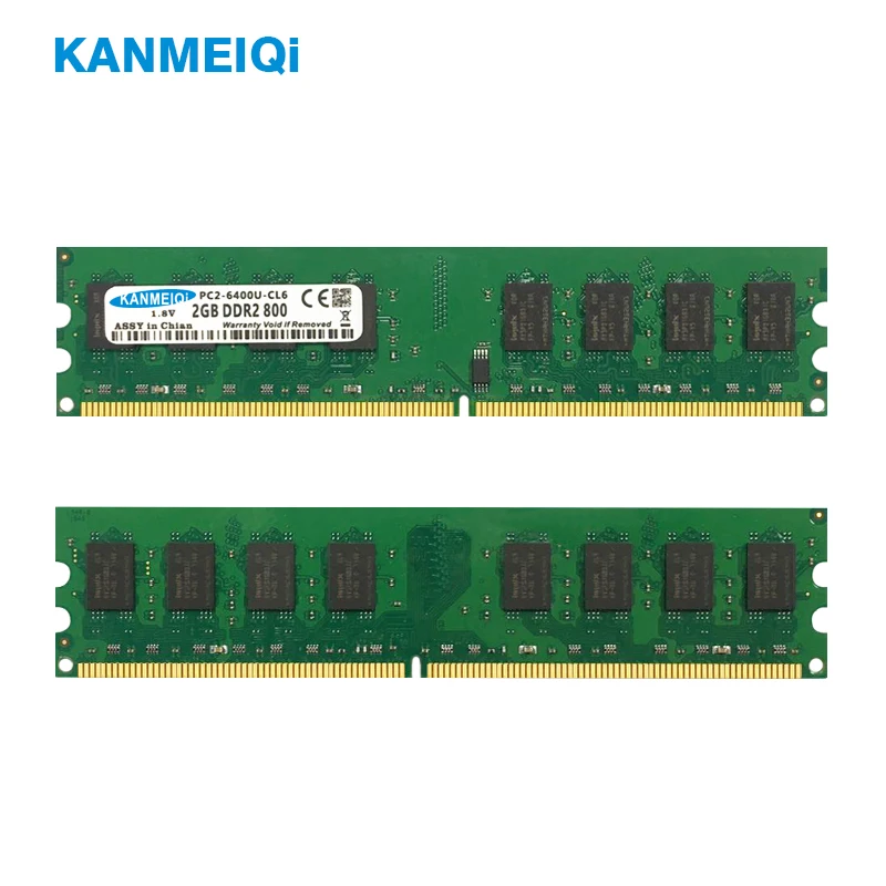 KANMEIQi ddr2 ram 4gb(2pcsX2гб) 667/800MHz Память dimm Настольный 240pin 1,8 V intel amd memoria широкая плата