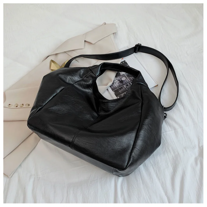 Black Big Tote Bags for Women Large Capacity Hobo Handbags Luxury Soft Leather Shoulder Bag Female Unique Shopper Messenger Bag -H04918da85d7444449be680fff92c438cS
