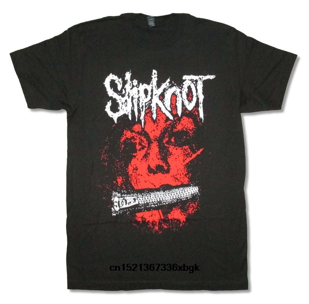 Мужская черная футболка на молнии Slipknot новая официальная брендовая одежда для
