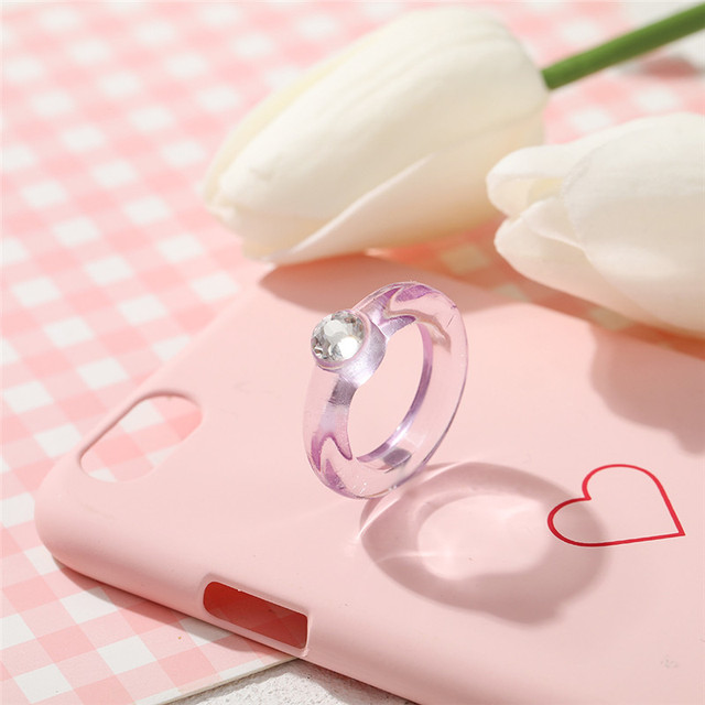 Fashion Acetic Acid Flower Rings for Women Lady Personality Leopard Acrylic Opening Adjustable Rings Finger Jewelry Gift