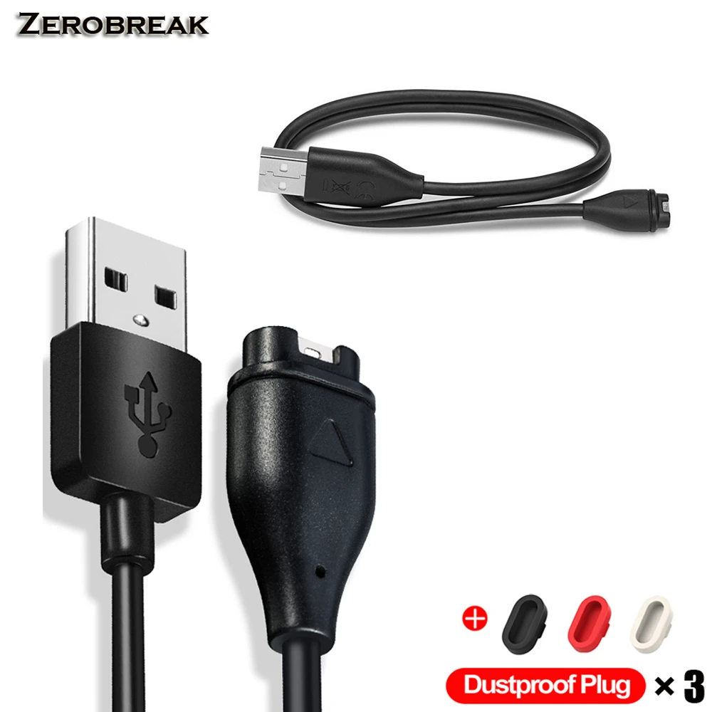 1 Meter USB Charging Cable For Garmin Fenix 6 6S 6X 5 5S 5X Forerunner 245 Vivoactive 3 4 4S Venu 2 2S With Dustproof Plug Cover |