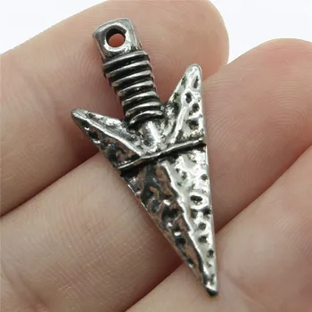 

WYSIWYG 10pcs 36x16mm Antique Silver Color Arrow Head Pendant Arrow Head Charm Arrow Head Pendant For Jewelry Making