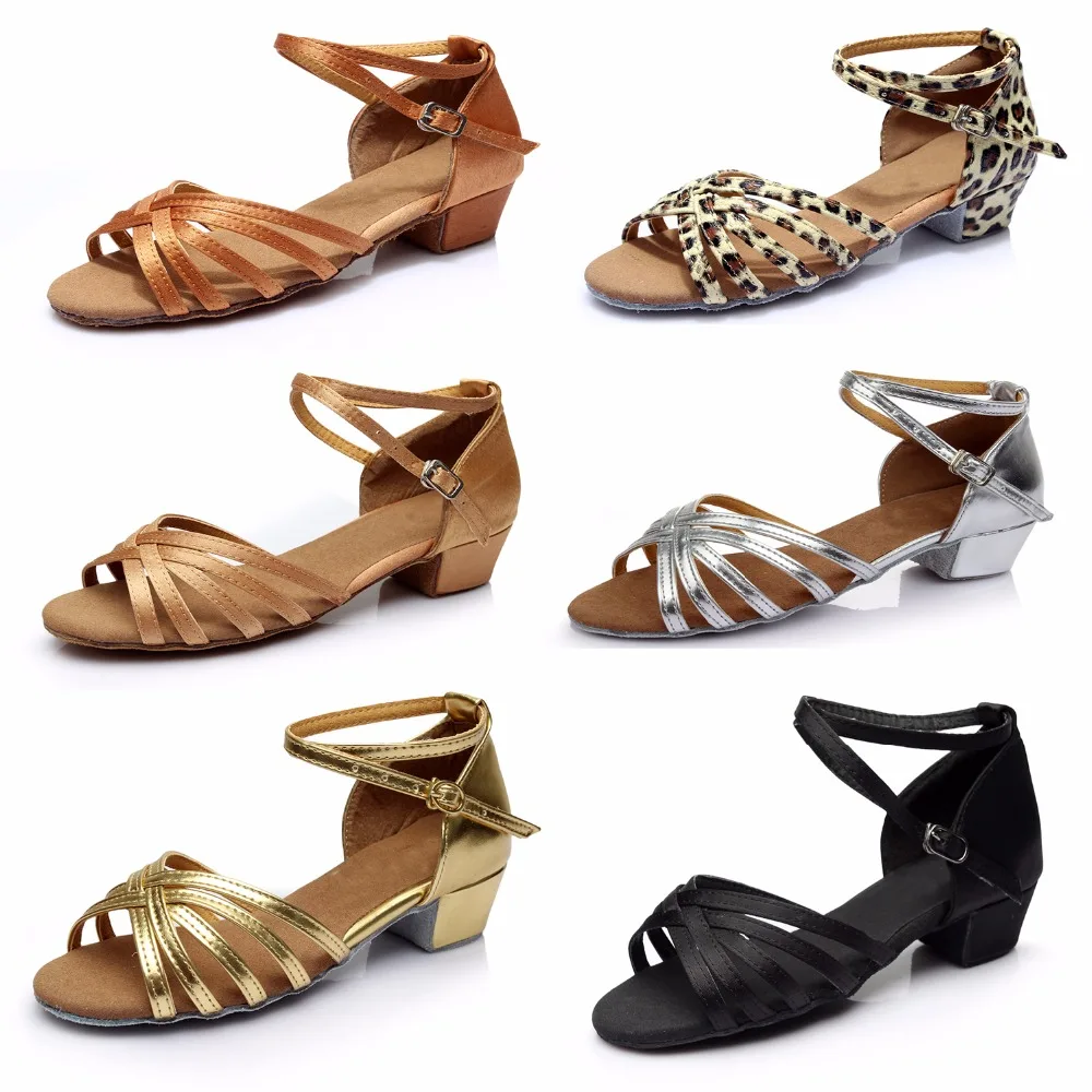 Dance Shoes Children Latin Tango Ballroom Salsa 3cm Heel Women Soft Bottom Indoor Exercise