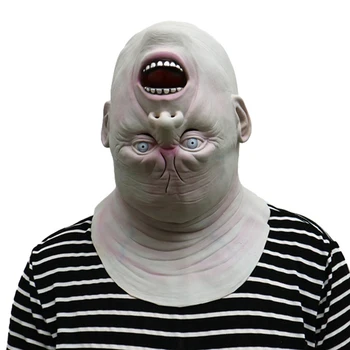 

Aliens Headgear for Adult and Kids Halloween Costume Party Realistic Inverted Head Aliens Full Head Cover @LS