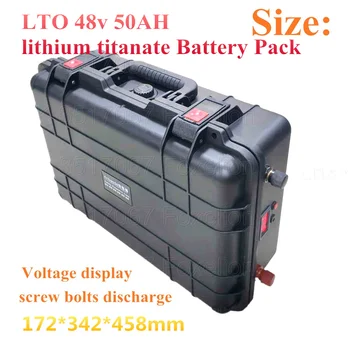 

LTO 48v 50AH lithium titanate Battery Pack for Boat marine Solar panels 48v EV with BMS super Fast charge hours + 10A charger