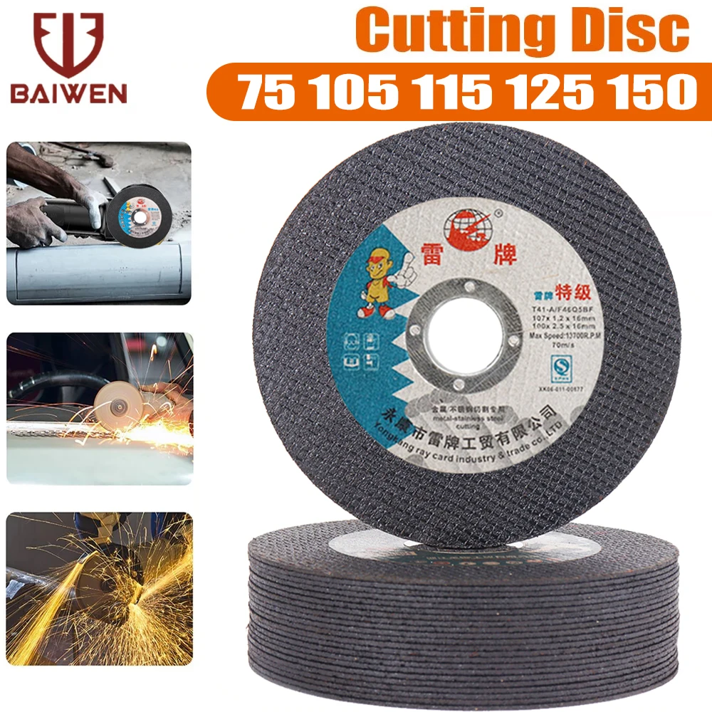 75/115/125/150/180mm Cut Off Wheel Metal Cutting Disc Fiber For Metalworking Circular Saw Blades Thicknes 1.2/1.6/3mm