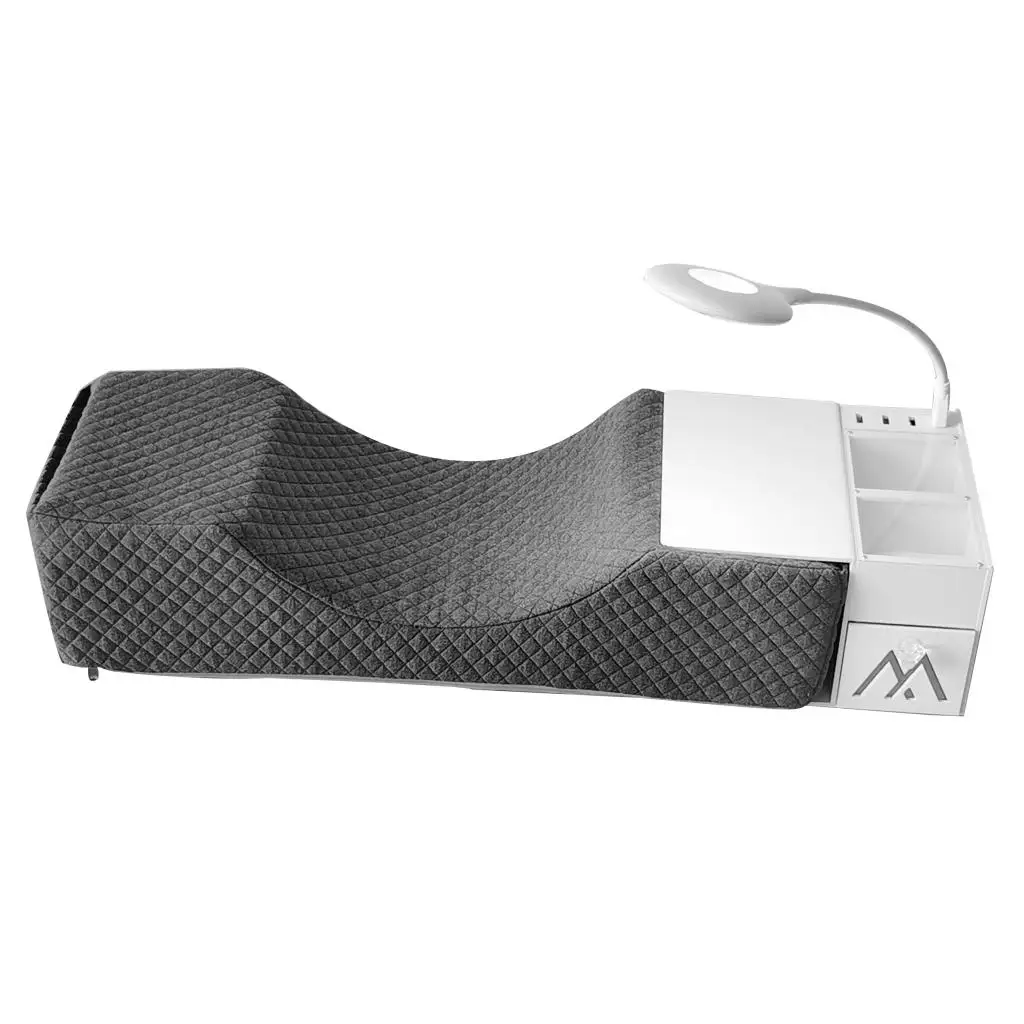 Comfortable Lash Pillow with shelf light for eyelash extension For Beauty Salon OrganizerS Storage Pillow Supply Lashing Cushion