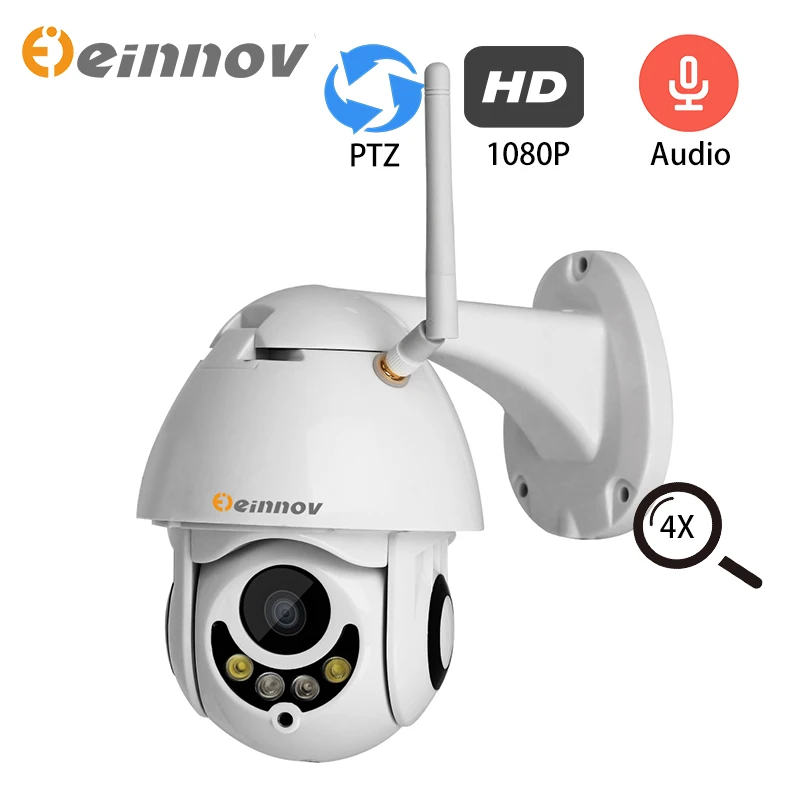

Einnov 1080P PTZ IP Camera Outdoor Wireless Security Surveillance Cameras With Wifi 2MP Onvif 4X Zoom Audio Set CCTV P2P Camhi