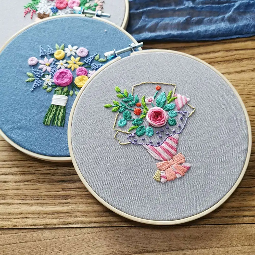 

Simple Bouquet Pattern Beginner Painting Embroidery Kit Needlework Cross Stitch Set Student Creative Handwork Crafts Material