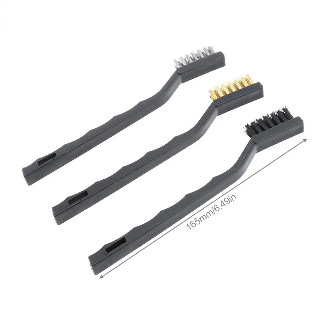 Cleaning Brush 3pcs/lot Mini Wire Brush Set Nylon Wire Brass Stainless Steel for Cleaning Scrubbing