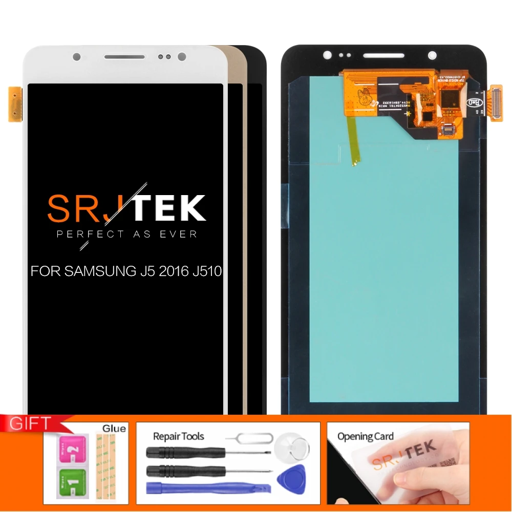 Цена Оригинальный 5,2 Супер AMOLED ЖК дисплей для SAMSUNG Galaxy J5 2016 ЖК дисплей J510 J510F J510FN J510M сенсорный экран дигитайзер