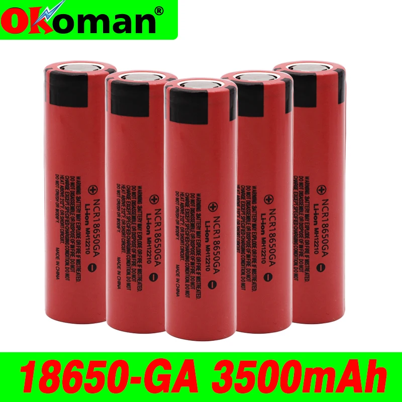 100% Новый оригинальный 18650 GA 3 7 v 3500 mah литиевая аккумуляторная батарея для