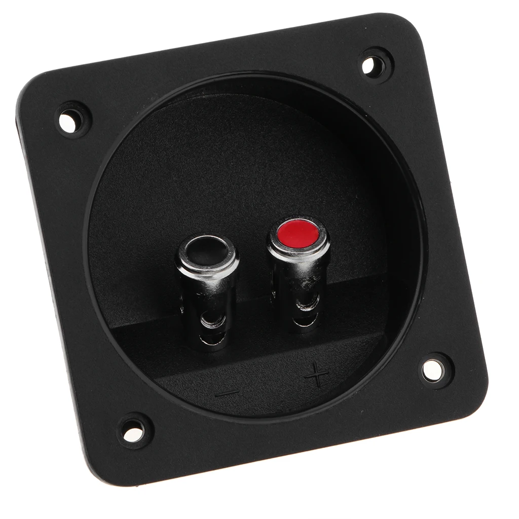DIY 2-Way Speaker Box Terminal Binding Post Square Screw Cup Connector Subwoofer Plug 80 Press