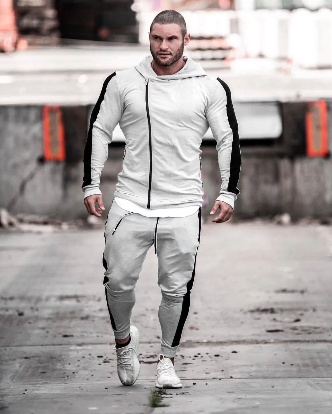 

Autumn Winter Men Sport Suit Zip Up Hoodie Jacket Sweatpant Casual Jogger Running Workout Outfits Clothing sportswear sweatsuits