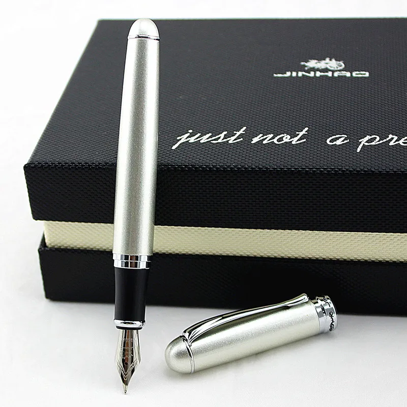 Jinhao X750 Нержавеющая сталь среднего серебра 18KGP перо - Цвет: S