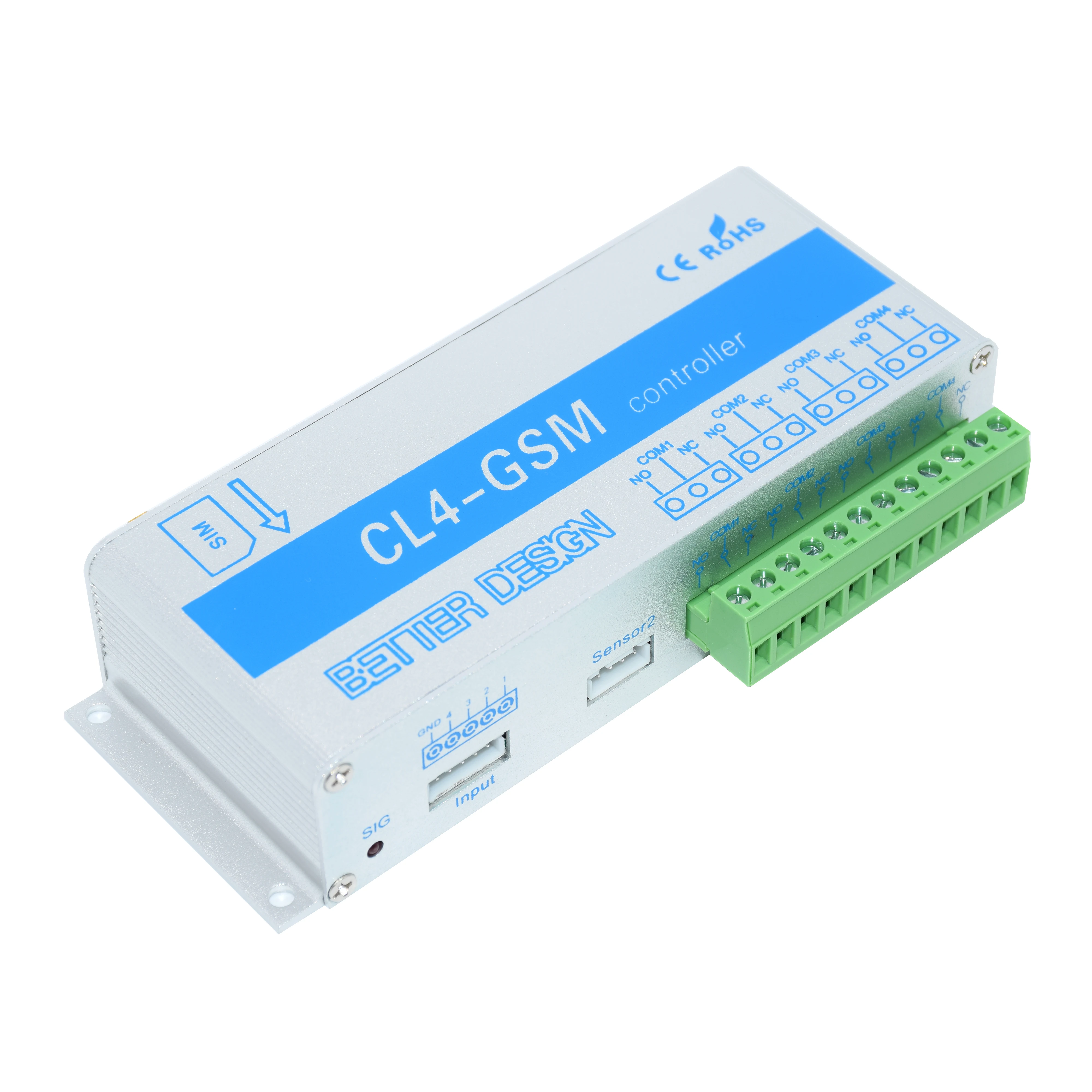 Smart switch module CL4-GSM 4 Channel Relay Switch Controller for Gate Door Opener Support Temperature Humidity Monitor Power Fail Alarm